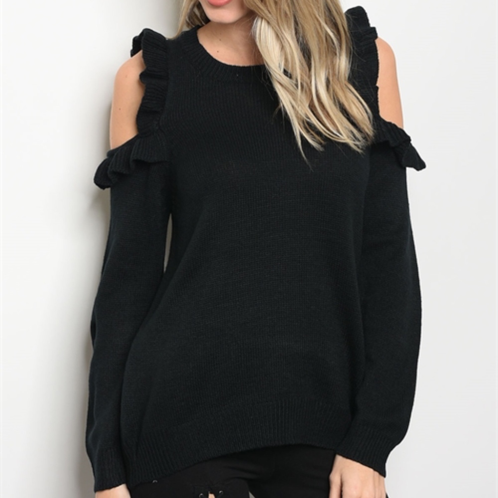 CLOSING SHOP!! - Cold Shoulder Sweater
